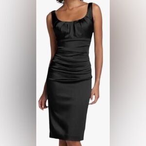 Suzi Chin  For Maggy Boutique Elegant Black Strapless  stretchy Dress.